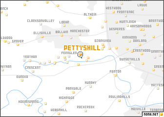 map of Pettys Hill