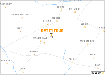 map of Pettytown