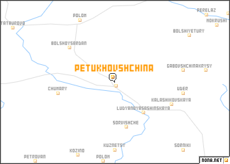 map of Petukhovshchina