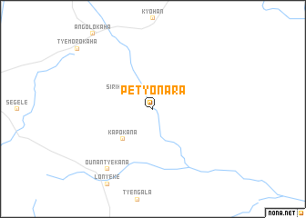 map of Pétyonara