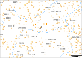 map of Peulići