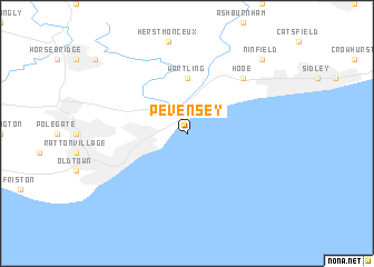 map of Pevensey