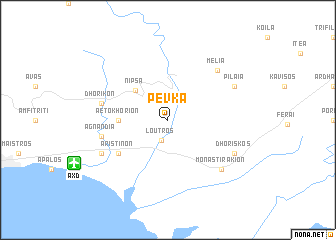 map of Pévka