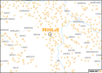 map of Pevulje