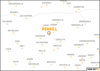 map of Pew Hill