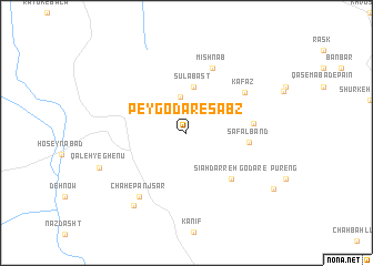 map of Peygodār-e Sabz