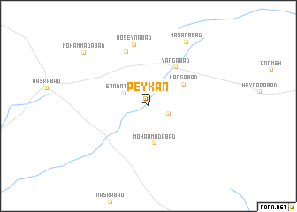 map of Peykān