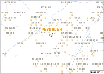 map of Pey Qal‘eh