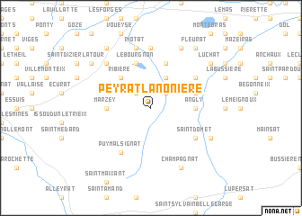 map of Peyrat-la-Nonière