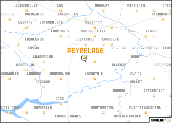map of Peyrelade