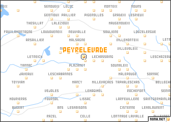 map of Peyrelevade