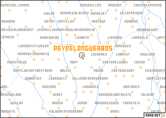 map of Peyrelongue-Abos