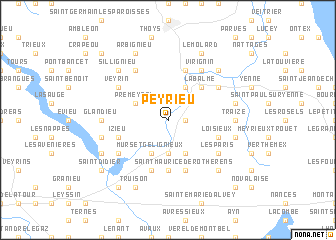 map of Peyrieu