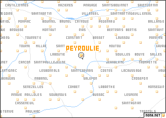 map of Peyroulie