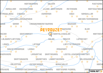 map of Peyrouzet