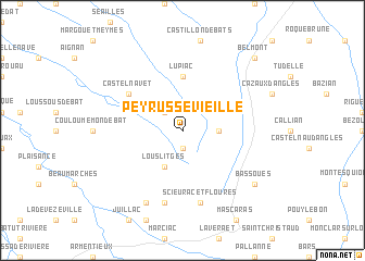 map of Peyrusse-Vieille