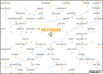 map of Peyrusse