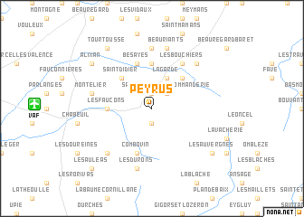 map of Peyrus