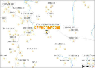 map of Peyvand-e Pā\