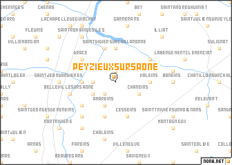 map of Peyzieux-sur-Saône