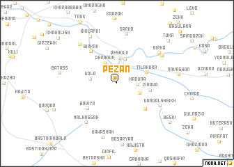 map of Pēzān