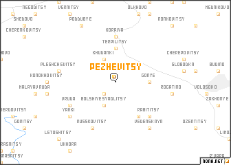 map of Pezhevitsy