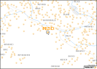 map of Pezići