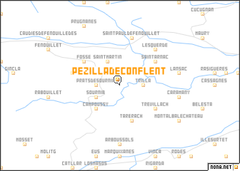 map of Pézilla-de-Conflent