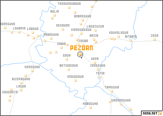 map of Pézoan