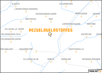 map of Pezuela de las Torres