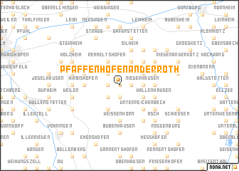 map of Pfaffenhofen an der Roth