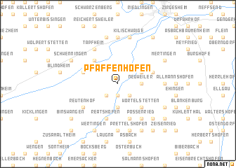 map of Pfaffenhofen