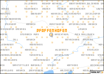 map of Pfaffenhofen