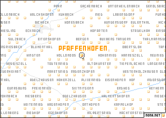 map of Pfaffenhofen