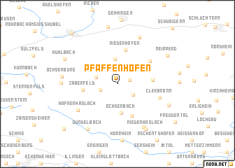 map of Pfaffenhofen