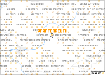 map of Pfaffenreuth