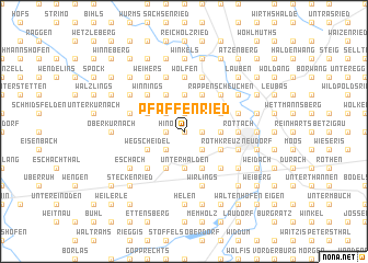 map of Pfaffenried