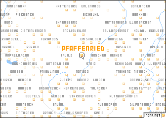 map of Pfaffenried