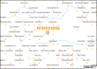 map of Pfaffenrod