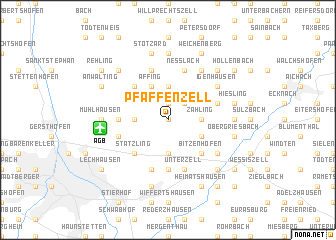 map of Pfaffenzell