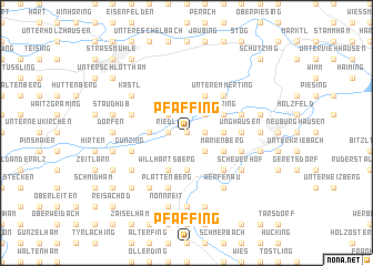 map of Pfäffing