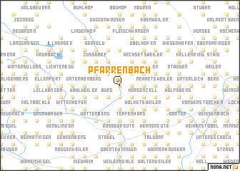 map of Pfärrenbach