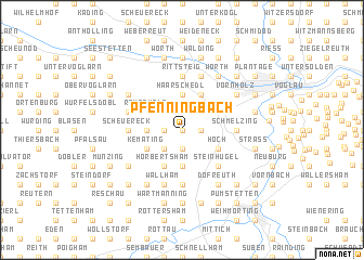 map of Pfenningbach