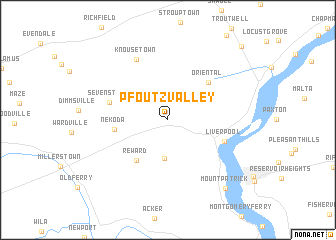 map of Pfoutz Valley