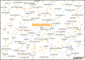 map of Phadiānwāli