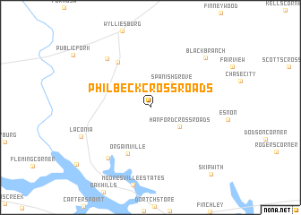 map of Philbeck Crossroads
