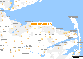 map of Philips Mills