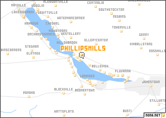 map of Phillips Mills