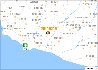 map of Phinikas