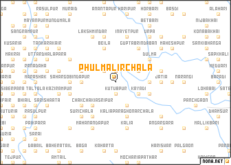 map of Phulmālir Chāla